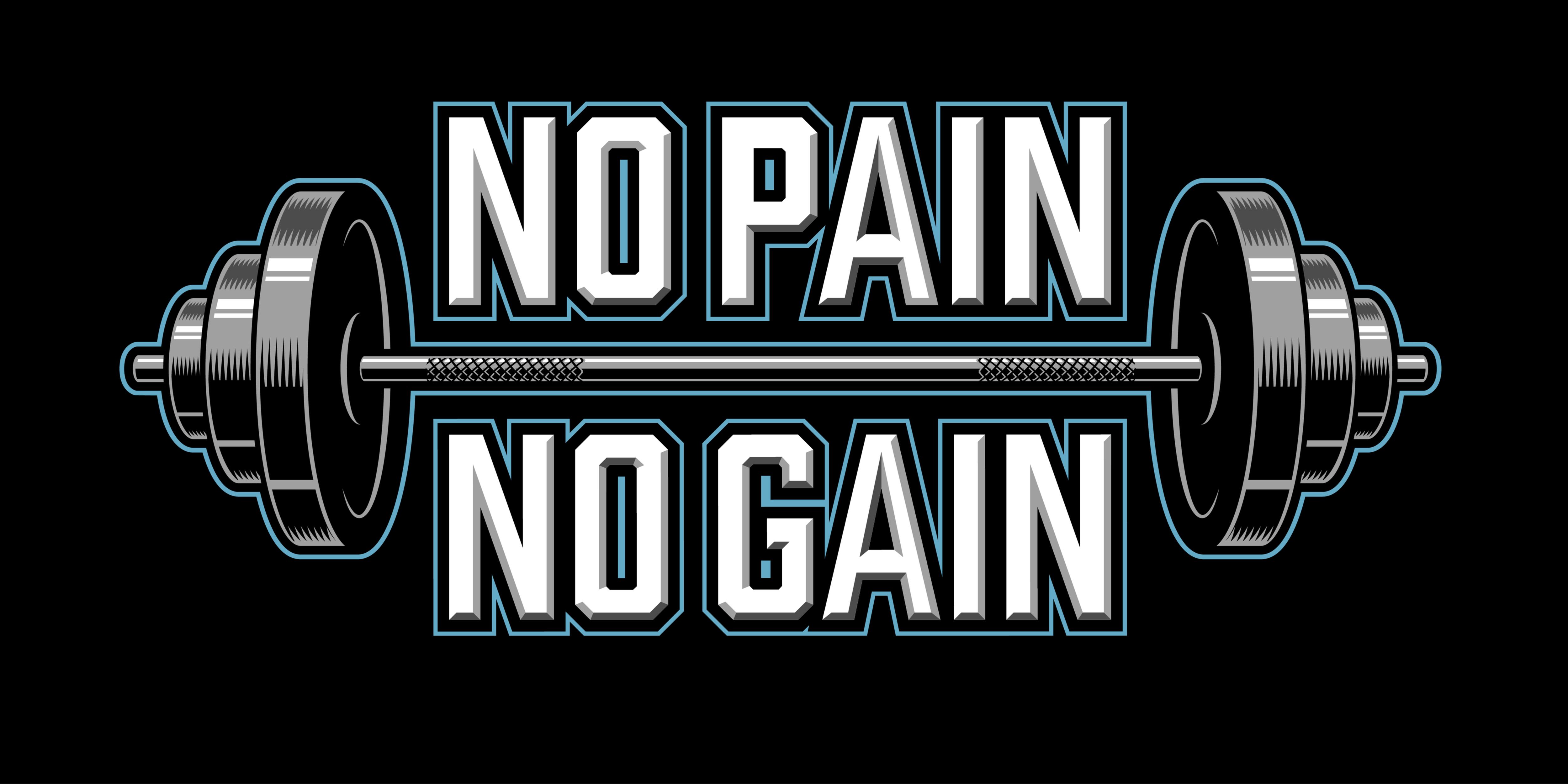 No Pain no gain надпись