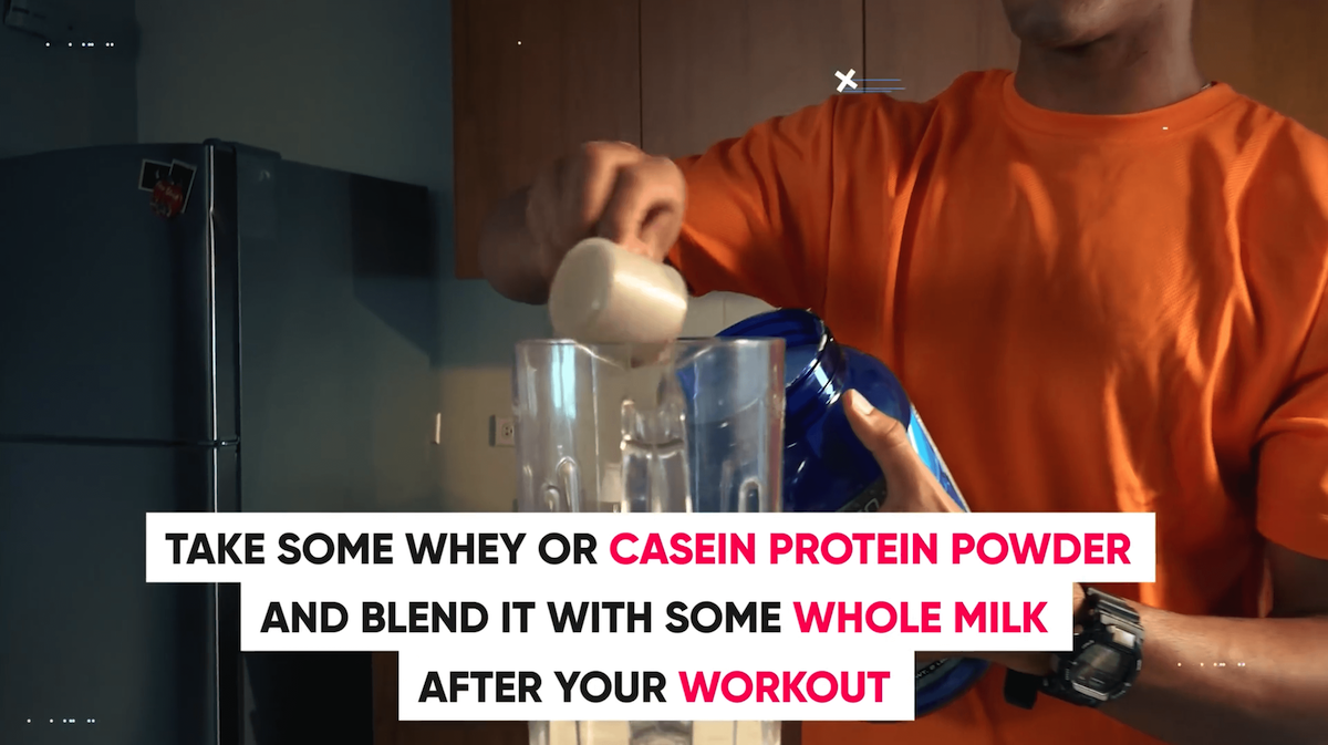 add protein powder to milk