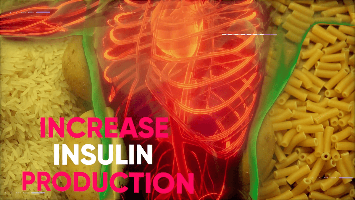 eating carbs increases insulin production