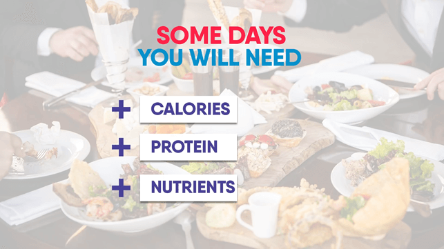 some days require more energy and macros